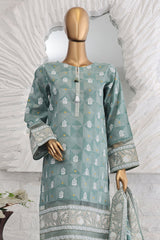 Hues Gold by Hz Stitched 3 Piece Festive Eid Edit Lawn Suit-SSP-3P-019