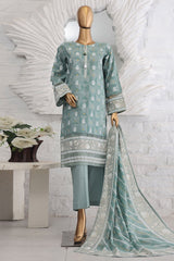 Hues Gold by Hz Stitched 3 Piece Festive Eid Edit Lawn Suit-SSP-3P-019