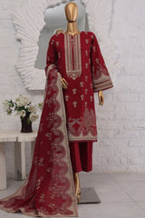 Hues Gold by Hz Stitched 3 Piece Festive Eid Edit Lawn Suit-SSP-3P-022