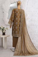 Hues Gold by Hz Stitched 3 Piece Festive Eid Edit Lawn Suit-SSP-3P-023