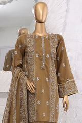 Hues Gold by Hz Stitched 3 Piece Festive Eid Edit Lawn Suit-SSP-3P-023