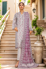 Raya By Sada Bahar Stitched 3 Piece Festive Emb Lawn Collection-CW-D-4074-Skin