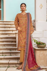 Raya By Sada Bahar Stitched 3 Piece Festive Emb Lawn Collection-CW-D-3979-Mustard