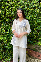 Urban Cut Embroidered Cotton 2-Piece Co-Ord Set