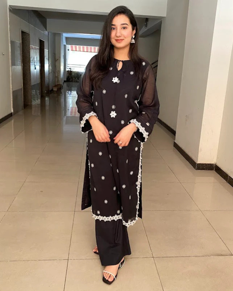Urban Cut 2 Piece Chikankaari Embroidered Suit  ( linned)