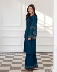 Flutterby Stitched 2 Piece Cotton Satin Winter Collection'2025-Selena-zn