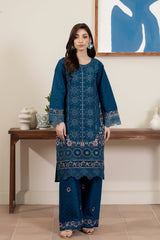 Flutterby Stitched 2 Piece Cotton Satin Winter Collection'2025-Alice - zn