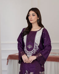 Flutterby Stitched 2 Piece Cotton Satin Winter Collection'2025-Esma-mg
