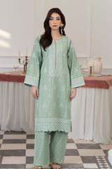 Flutterby Stitched 2 Piece Cotton Satin Winter Collection'2025-Ember - gr