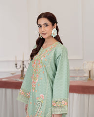 Flutterby Stitched 2 Piece Cotton Satin Winter Collection'2025-Arzu - gr