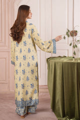 Midnight Baroque By Meerak Stitched 2 Piece Summer Suit-YUNA