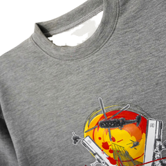 Little Bundles Stitched Kids Suit-Mist Grey Sweat Shirt