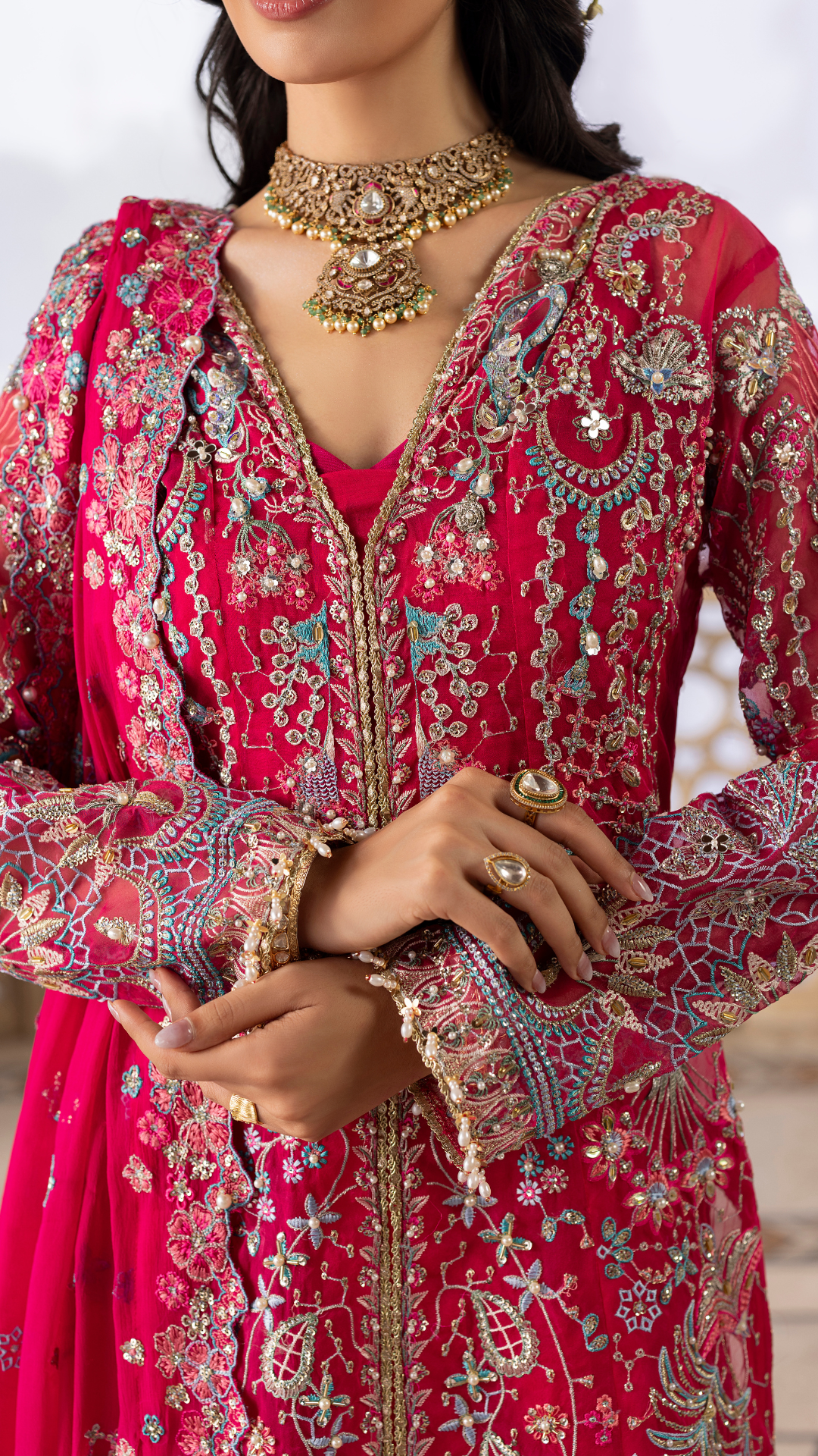 Ember Festive By Aylin Unstitched 3 Piece Formals Collection'2025-Fuchsia