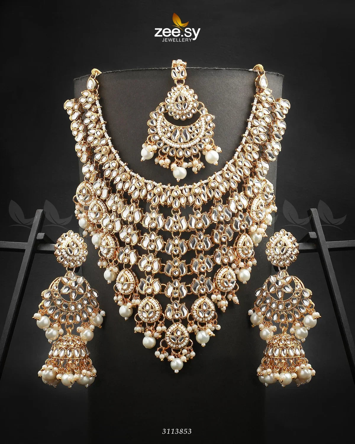 Uzma Bridal Set White - Zeesy Jewellery