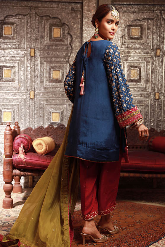 Zaaviay Stitched Eid Edit Roshan (Three Piece)