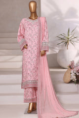 Sada Bahar Stitched 3 Piece Luxury Viscose Winter Suit-VCK-313-Pink
