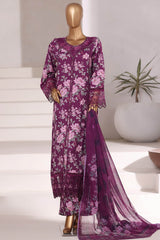 Sada Bahar Stitched 3 Piece Festive Emb Viscose Suit-VCK-547-Purple