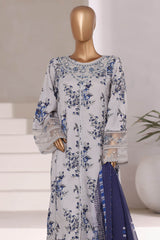 Sada Bahar Stitched 3 Piece Festive Emb Viscose Suit-VCK-548-Grey
