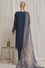 Sada Bahar Stitched 3 Piece Luxury Emb Viscose Silk Vol-02 Suit-VCK-PD-Blue