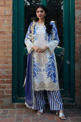 Vintage Flora By Manara Unstitched 3 Piece Summer Suit-VF-11-Dur E Fishan