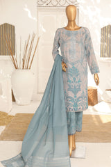 Hz Unstitched 3 Piece Vital Glam Emb Lawn Suit-VGE-44