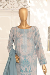 Hz Unstitched 3 Piece Vital Glam Emb Lawn Suit-VGE-44
