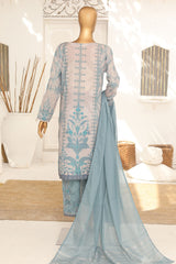 Hz Unstitched 3 Piece Vital Glam Emb Lawn Suit-VGE-44