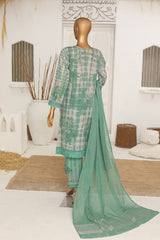 Hz Unstitched 3 Piece Vital Glam Emb Lawn Suit-VGE-45