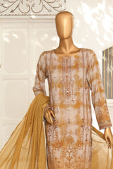 Hz Unstitched 3 Piece Vital Glam Emb Lawn Suit-VGE-46