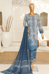 Hz Unstitched 3 Piece Vital Glam Emb Lawn Suit-VGE-48