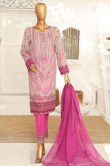 Hz Unstitched 3 Piece Vital Glam Emb Lawn Suit-VGE-49