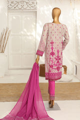 Hz Unstitched 3 Piece Vital Glam Emb Lawn Suit-VGE-49