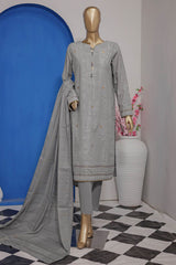 Valencia By HZ Unstitched 3 Piece Jacquard Lawn Suit-VJ-09
