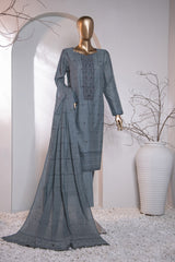 Valencia By HZ Unstitched 3 Piece Emb Jacquard Suit-VJ-12