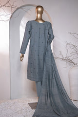 Valencia By HZ Unstitched 3 Piece Emb Jacquard Suit-VJ-12