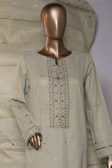Valencia By HZ Unstitched 3 Piece Emb Jacquard Suit-VJ-15