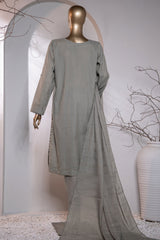 Valencia By HZ Unstitched 3 Piece Emb Jacquard Suit-VJ-17