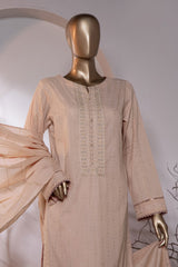 Valencia By HZ Unstitched 3 Piece Emb Jacquard Suit-VJ-18