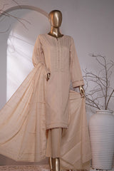 Valencia By HZ Unstitched 3 Piece Emb Jacquard Suit-VJ-18