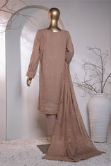 Valencia By HZ Unstitched 3 Piece Emb Jacquard Suit-VJ-19
