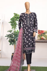 Virsa Meenakari By HZ Unstitched 3 Piece Emb Lawn Suit-VMC-86
