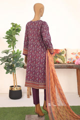 Virsa Meenakari By HZ Unstitched 3 Piece Emb Lawn Suit-VMC-93