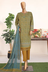 Virsa Meenakari By HZ Unstitched 3 Piece Emb Lawn Suit-VMC-94