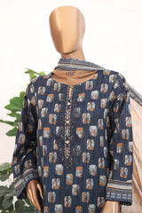 Virsa Meenakari By HZ Unstitched 3 Piece Emb Lawn Suit-VMC-95
