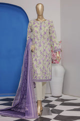 Vital Prints By HZ Unstitched 3 Piece Digital Printed Lawn Suit-VP-102