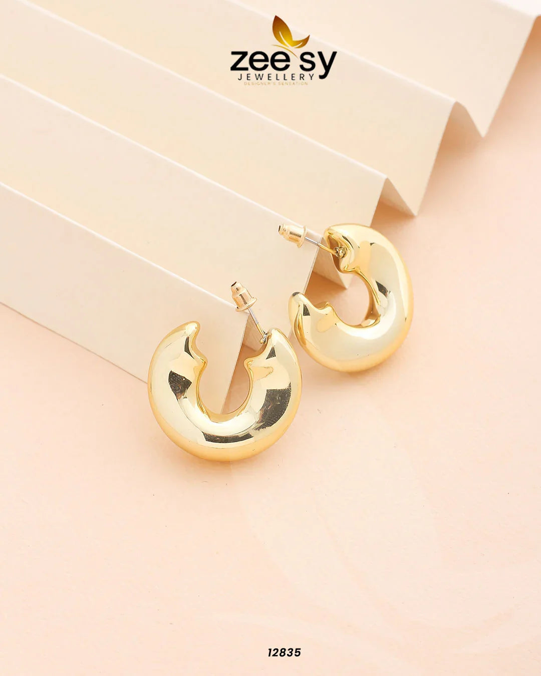 Valentina Earrings Gold - Zeesy Jewellery