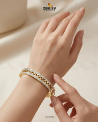 Zeesy-Valentine Zipper Cluster Bracelet