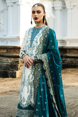 Hussain Rehar Unstitched 3 Piece Luxury Lawn Suit-Veil