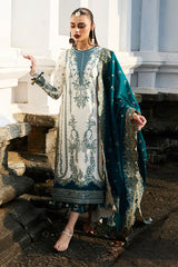 Hussain Rehar Unstitched 3 Piece Luxury Lawn Suit-Veil