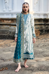 Hussain Rehar Unstitched 3 Piece Luxury Lawn Suit-Veil